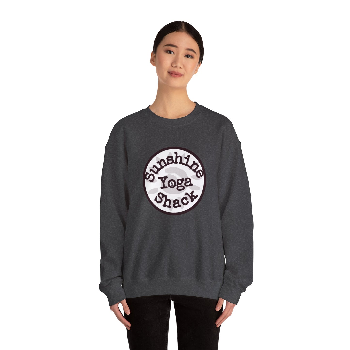 Sunshine Yoga Shack Unisex Crewneck Sweatshirt - Cozy Comfort for Yoga Lovers