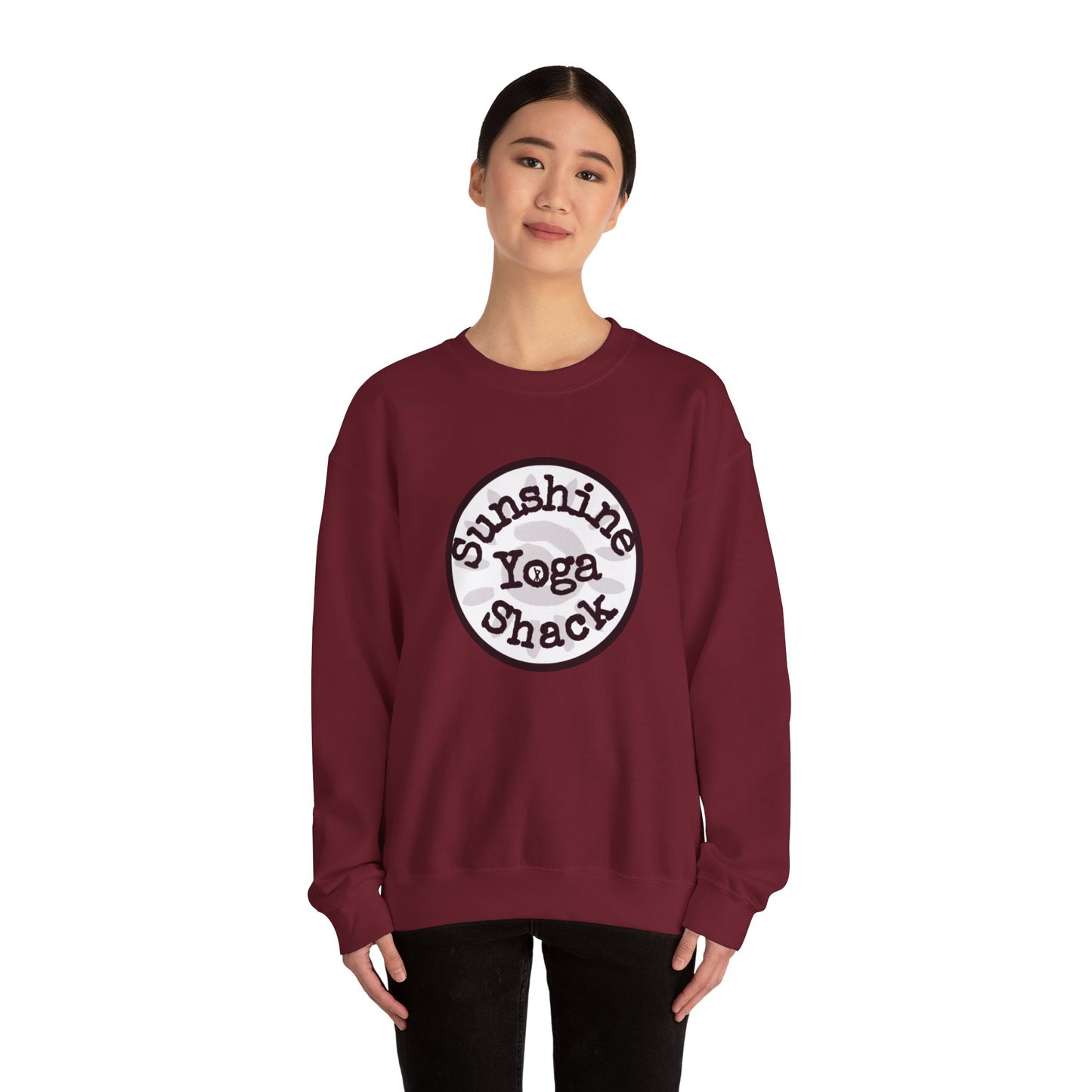 Sunshine Yoga Shack Unisex Crewneck Sweatshirt - Cozy Comfort for Yoga Lovers