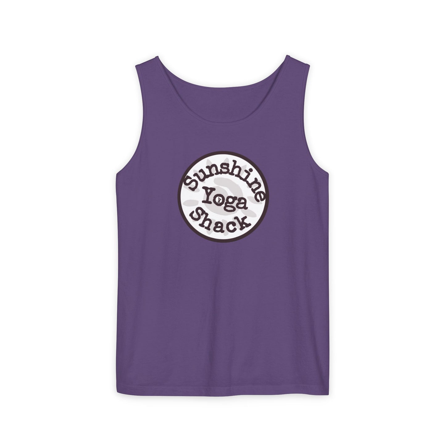 Sunshine Yoga Shack Unisex Garment-Dyed Tank Top - Perfect for Summer Yoga and Relaxation
