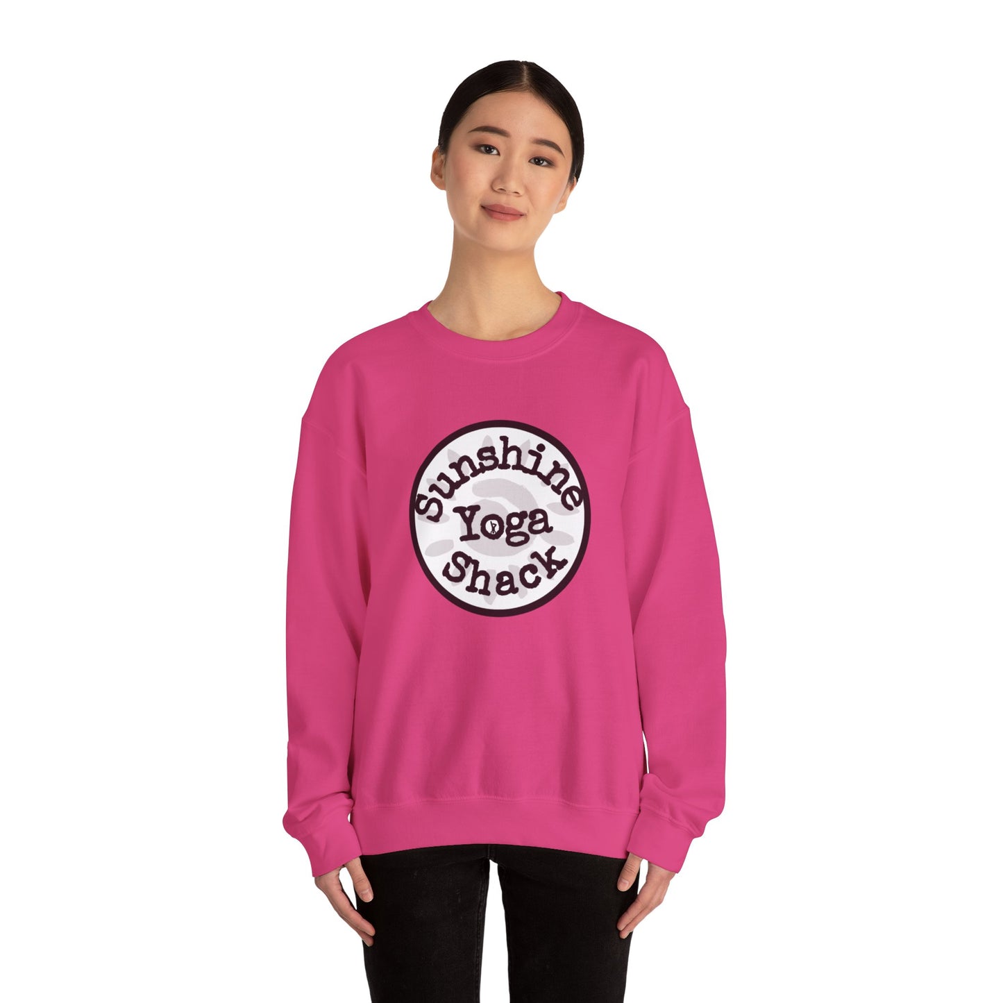 Sunshine Yoga Shack Unisex Crewneck Sweatshirt - Cozy Comfort for Yoga Lovers
