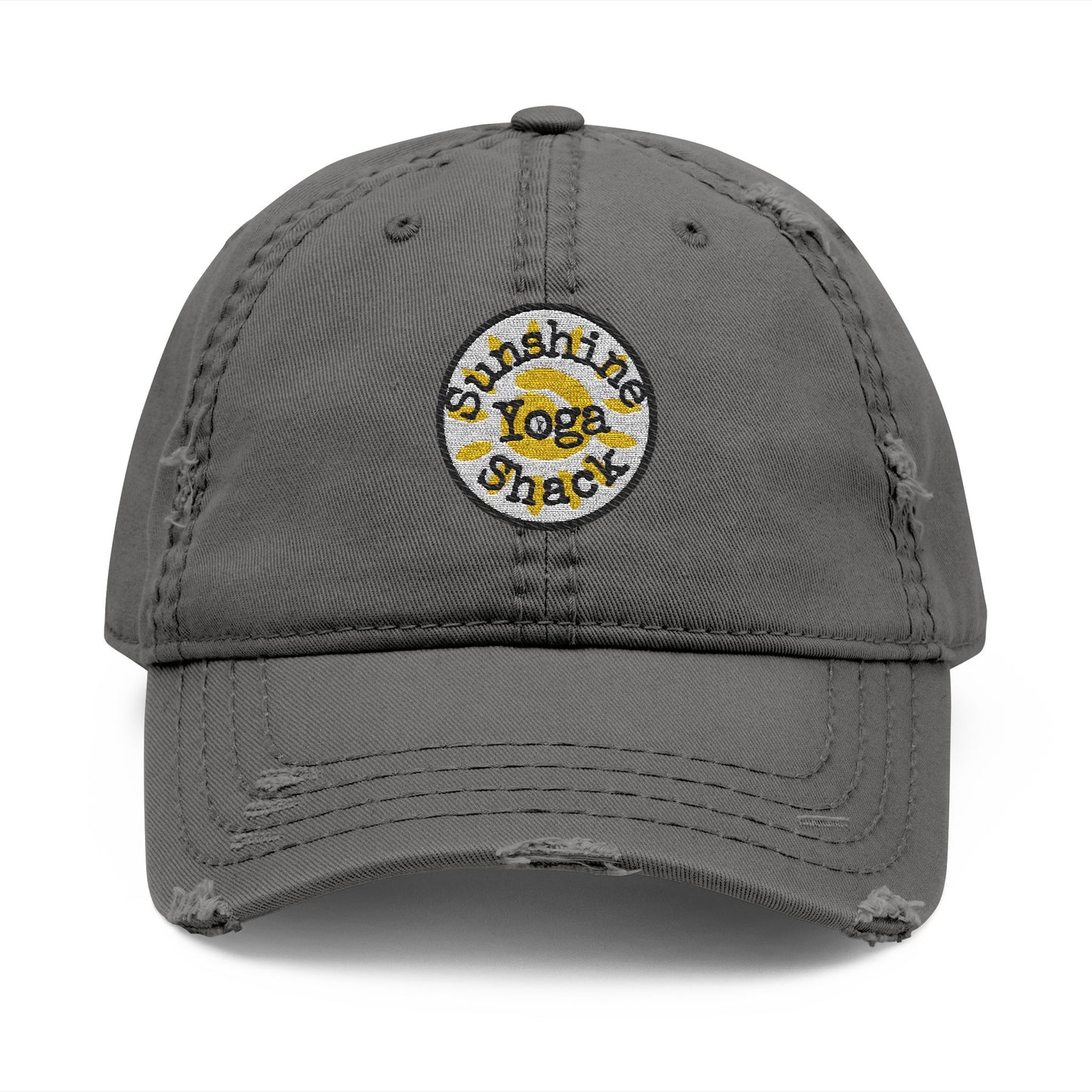 Distressed Dad Hat - Sunshine Yoga Shack Embroidered Cap