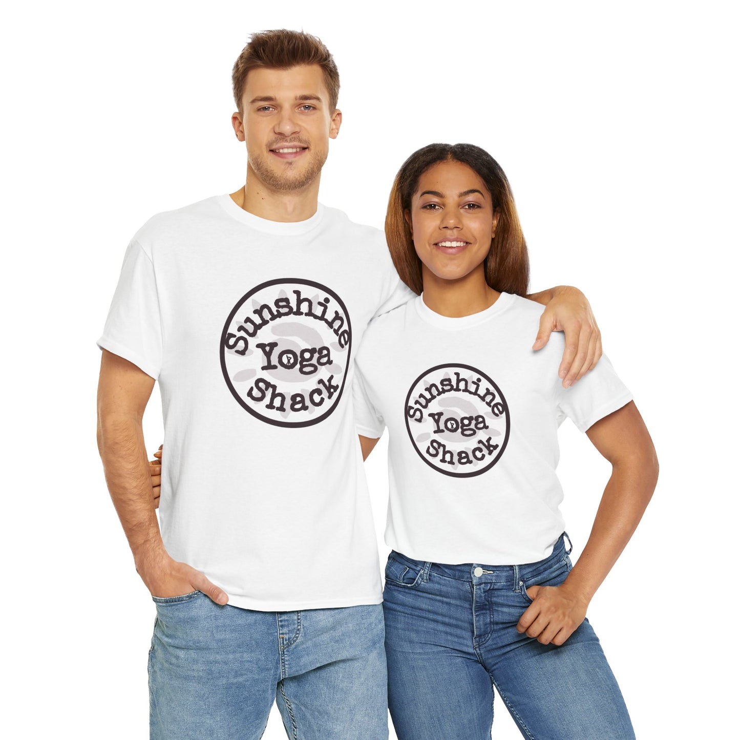 Sunshine Yoga Shack Unisex Heavy Cotton Tee - Perfect for Yoga & Relaxation