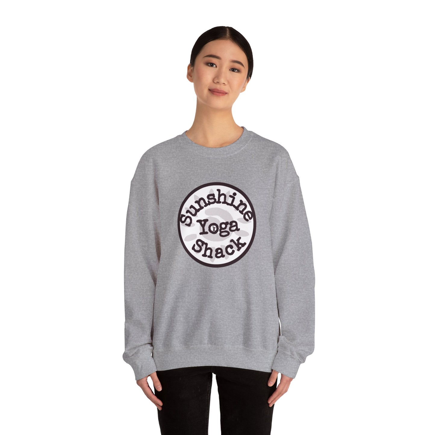 Sunshine Yoga Shack Unisex Crewneck Sweatshirt - Cozy Comfort for Yoga Lovers