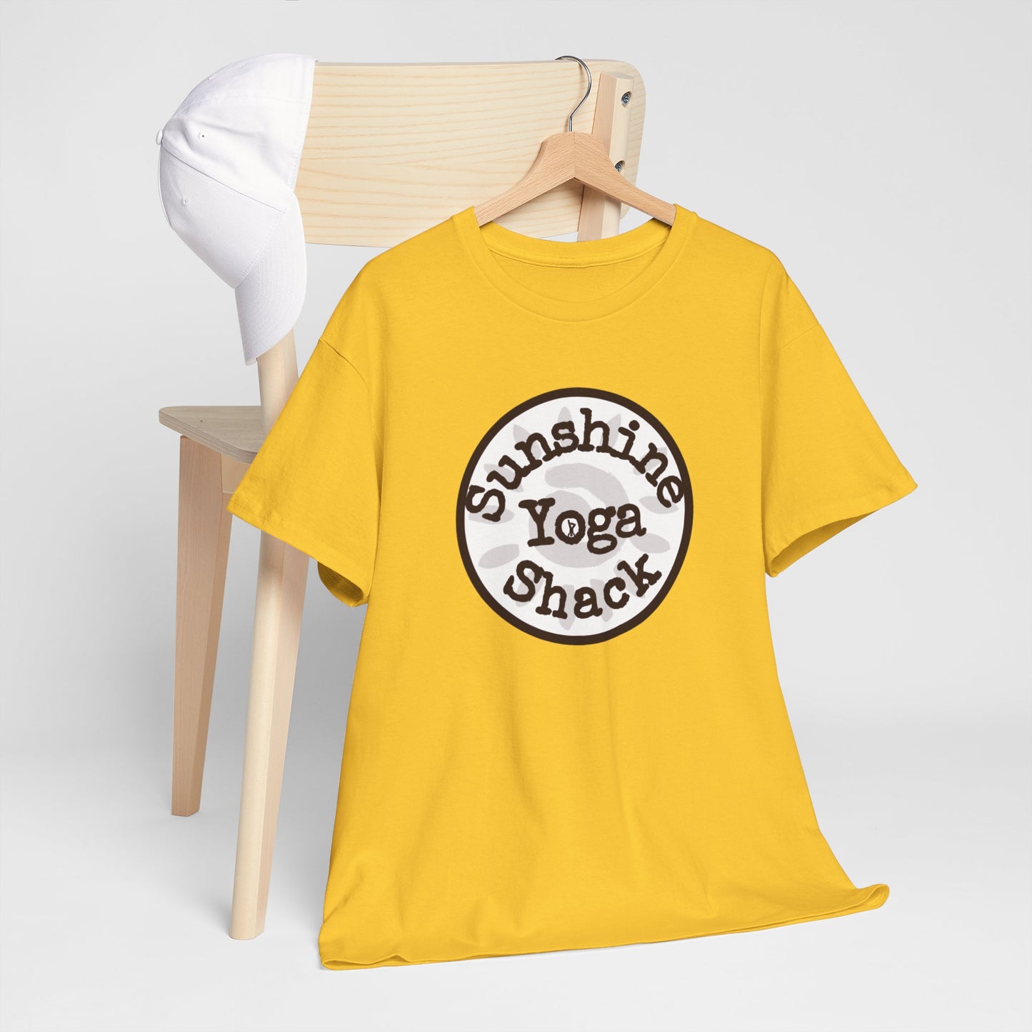 Sunshine Yoga Shack Unisex Heavy Cotton Tee - Perfect for Yoga & Relaxation
