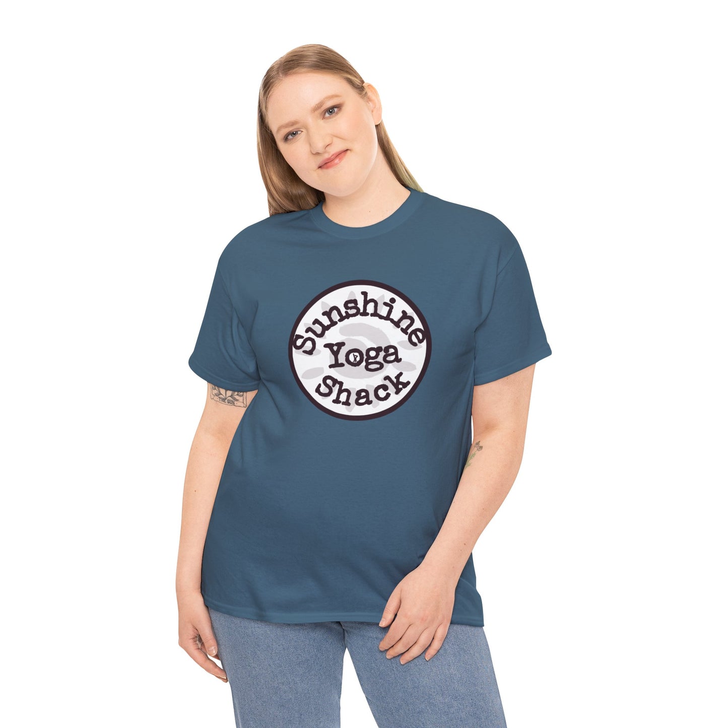 Sunshine Yoga Shack Unisex Heavy Cotton Tee - Perfect for Yoga & Relaxation