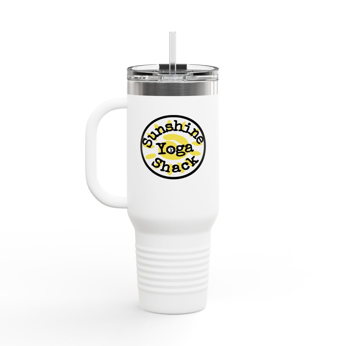Sunshine Yoga Shack Insulated Travel Mug - 40oz, Perfect for Wellness Enthusiasts