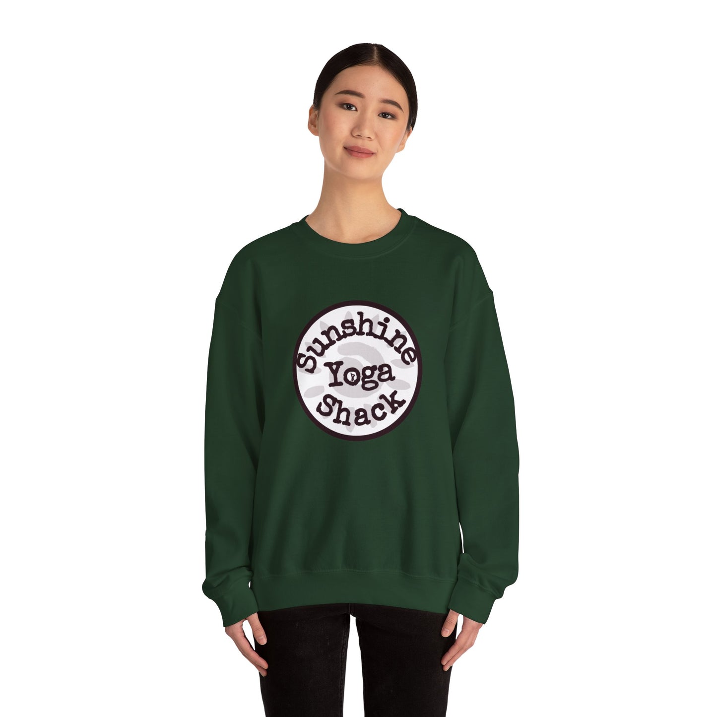 Sunshine Yoga Shack Unisex Crewneck Sweatshirt - Cozy Comfort for Yoga Lovers