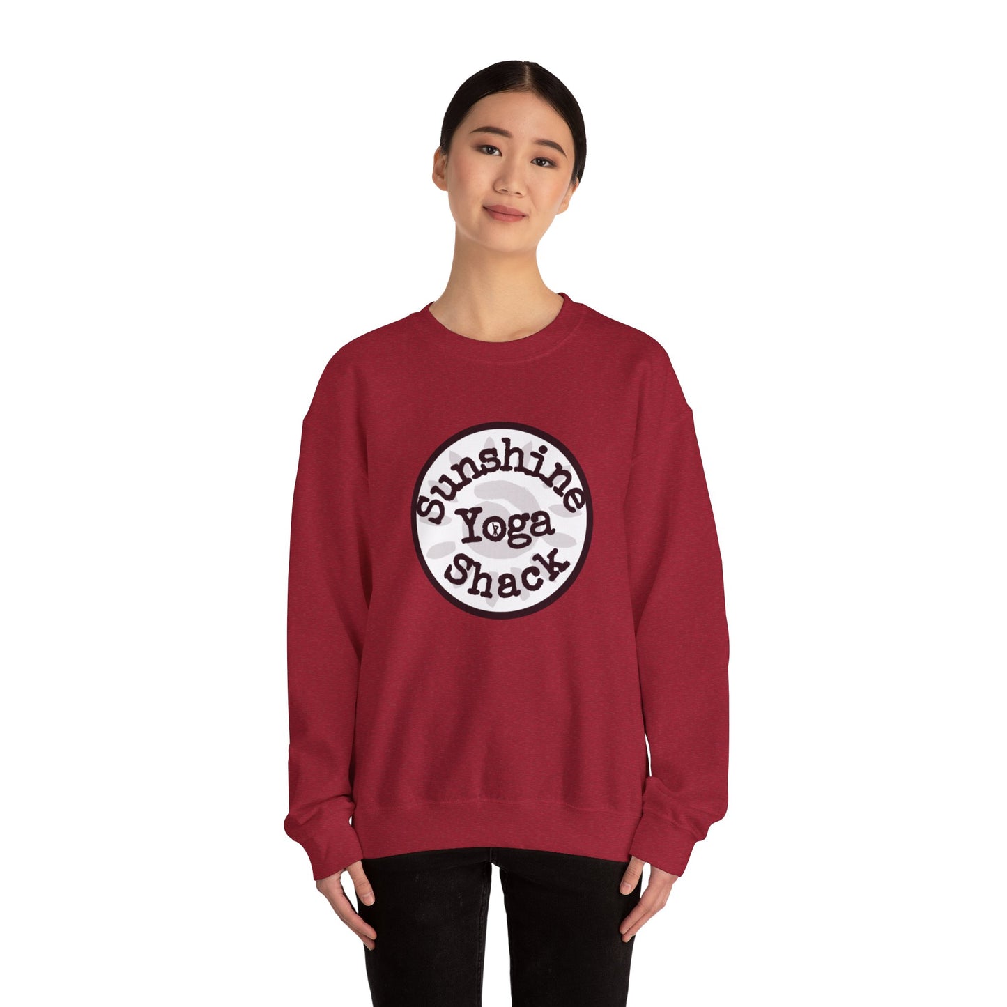 Sunshine Yoga Shack Unisex Crewneck Sweatshirt - Cozy Comfort for Yoga Lovers