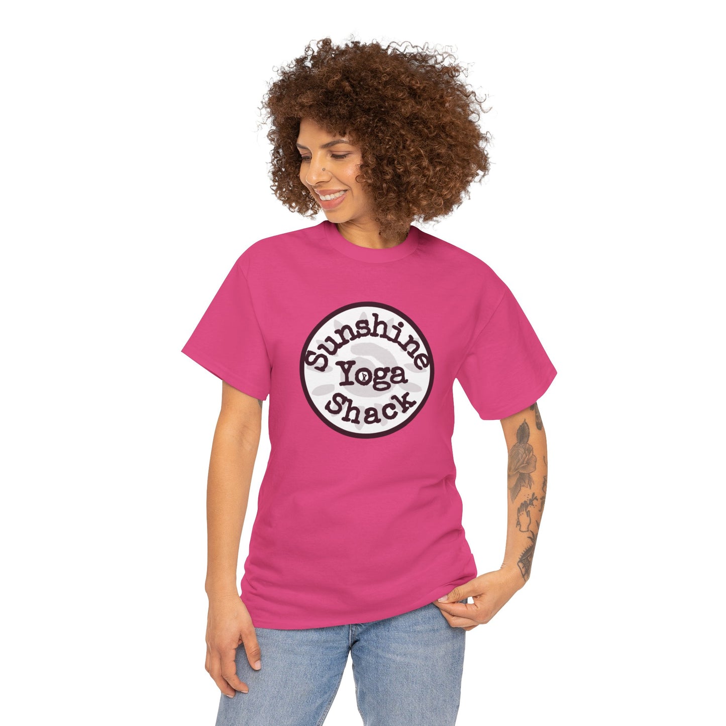 Sunshine Yoga Shack Unisex Heavy Cotton Tee - Perfect for Yoga & Relaxation