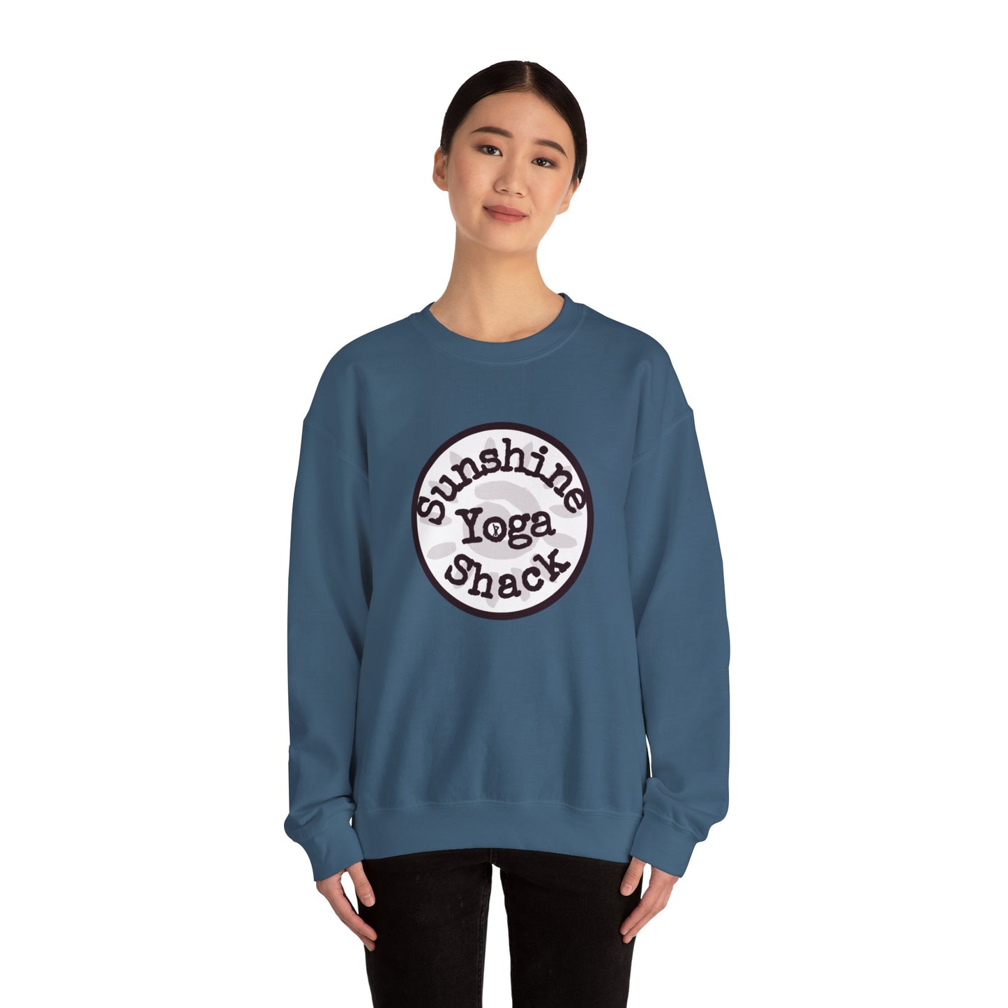Sunshine Yoga Shack Unisex Crewneck Sweatshirt - Cozy Comfort for Yoga Lovers