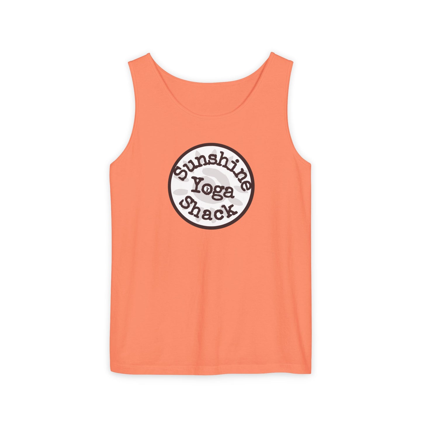 Sunshine Yoga Shack Unisex Garment-Dyed Tank Top - Perfect for Summer Yoga and Relaxation