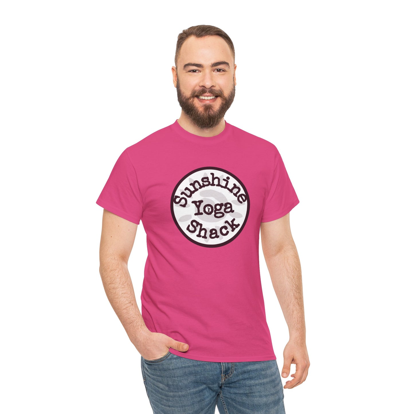 Sunshine Yoga Shack Unisex Heavy Cotton Tee - Perfect for Yoga & Relaxation