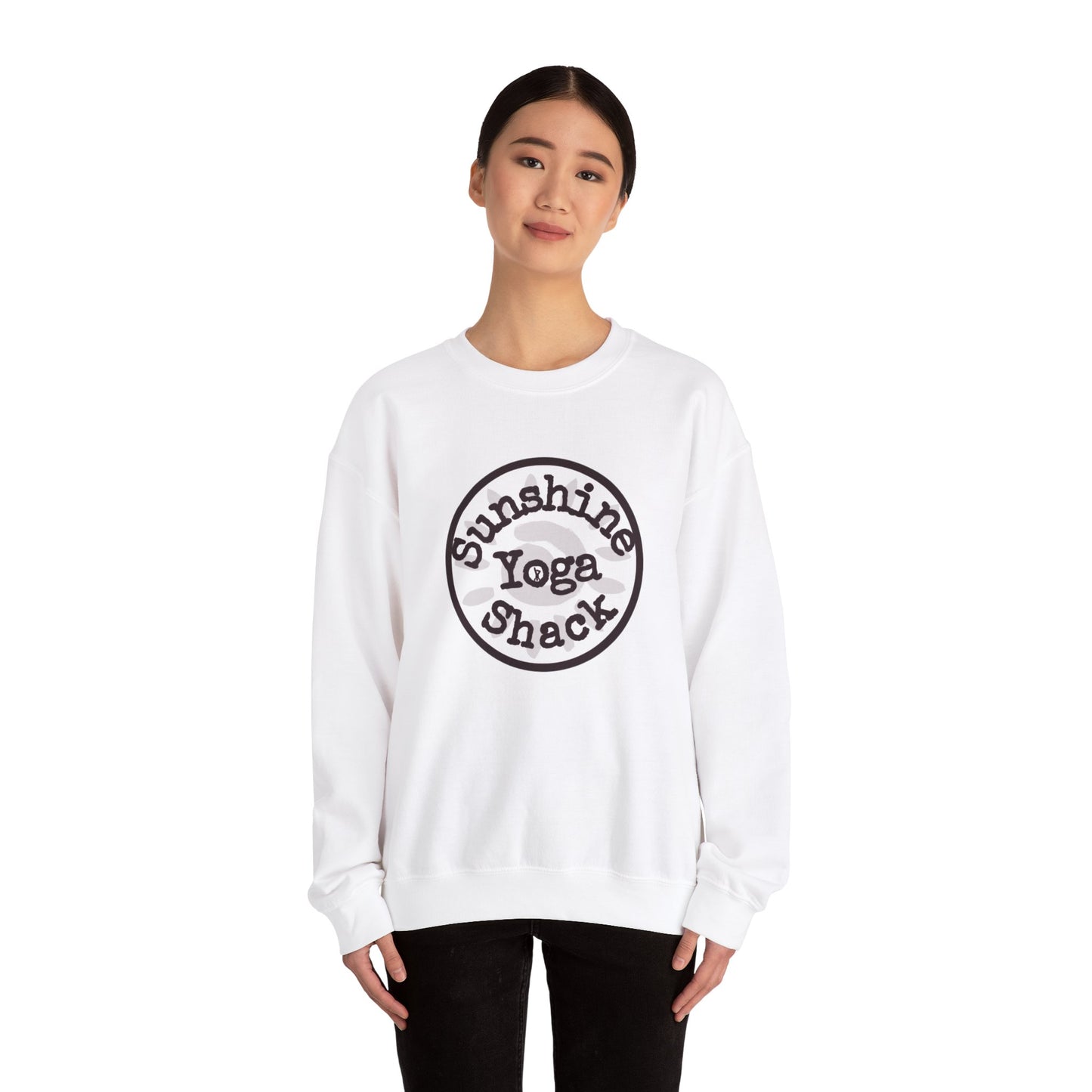 Sunshine Yoga Shack Unisex Crewneck Sweatshirt - Cozy Comfort for Yoga Lovers