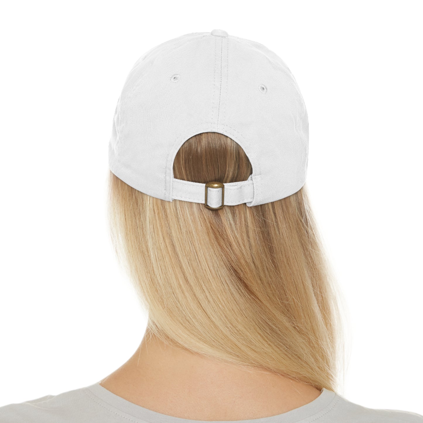 Dad Hat with Leather Patch (Round)